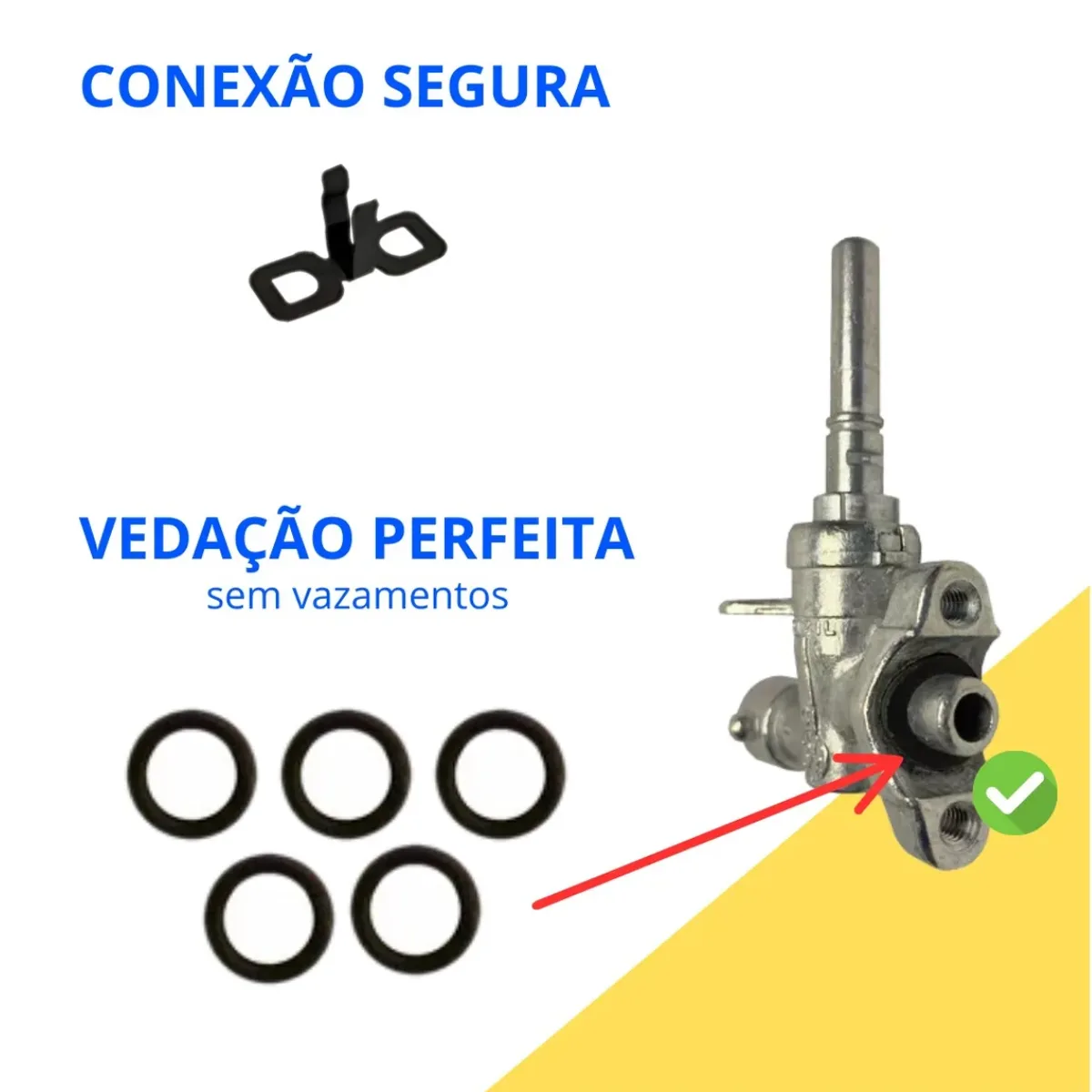 Kit Registro Para Fogão Engate Rápido 4