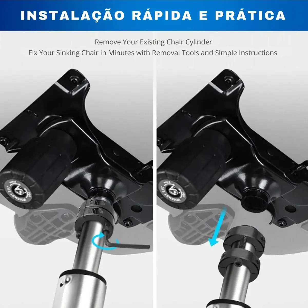 Pistão Gás Coluna Universal Cadeira Reforçado Classe 4 200kg 3