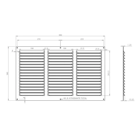 Grade De Ventilação ITC 34x56 cm 2