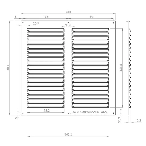 Grade De Ventilação ITC 40x40 cm 2
