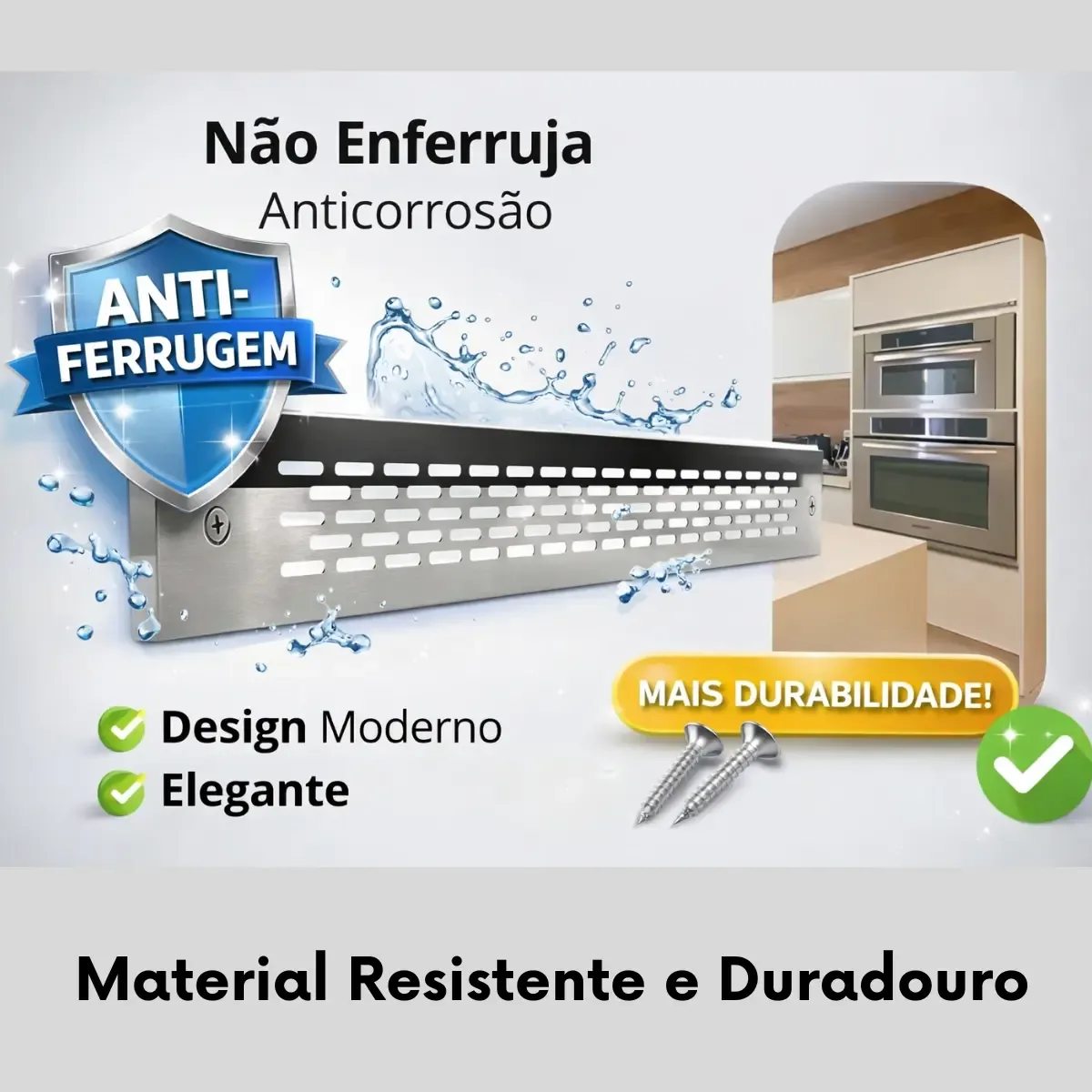 Grade De Ventilação Para Forno E Micro-ondas De Embutir Inox 3