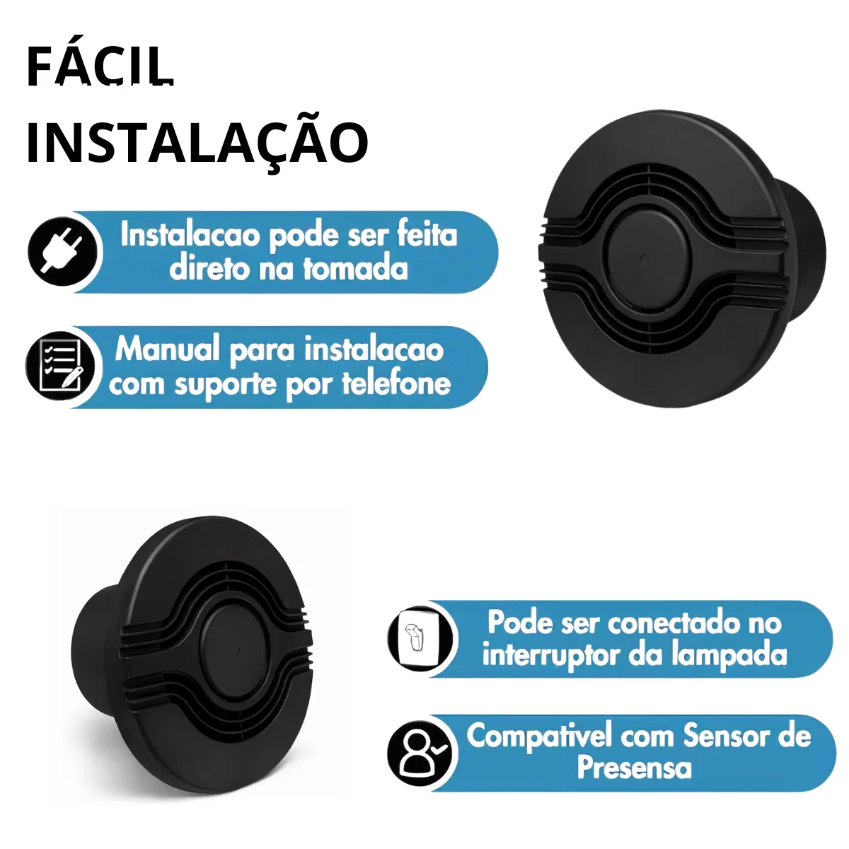 Exaustor Para Banheiro Ventilador Preto 100mm 127/220v 3