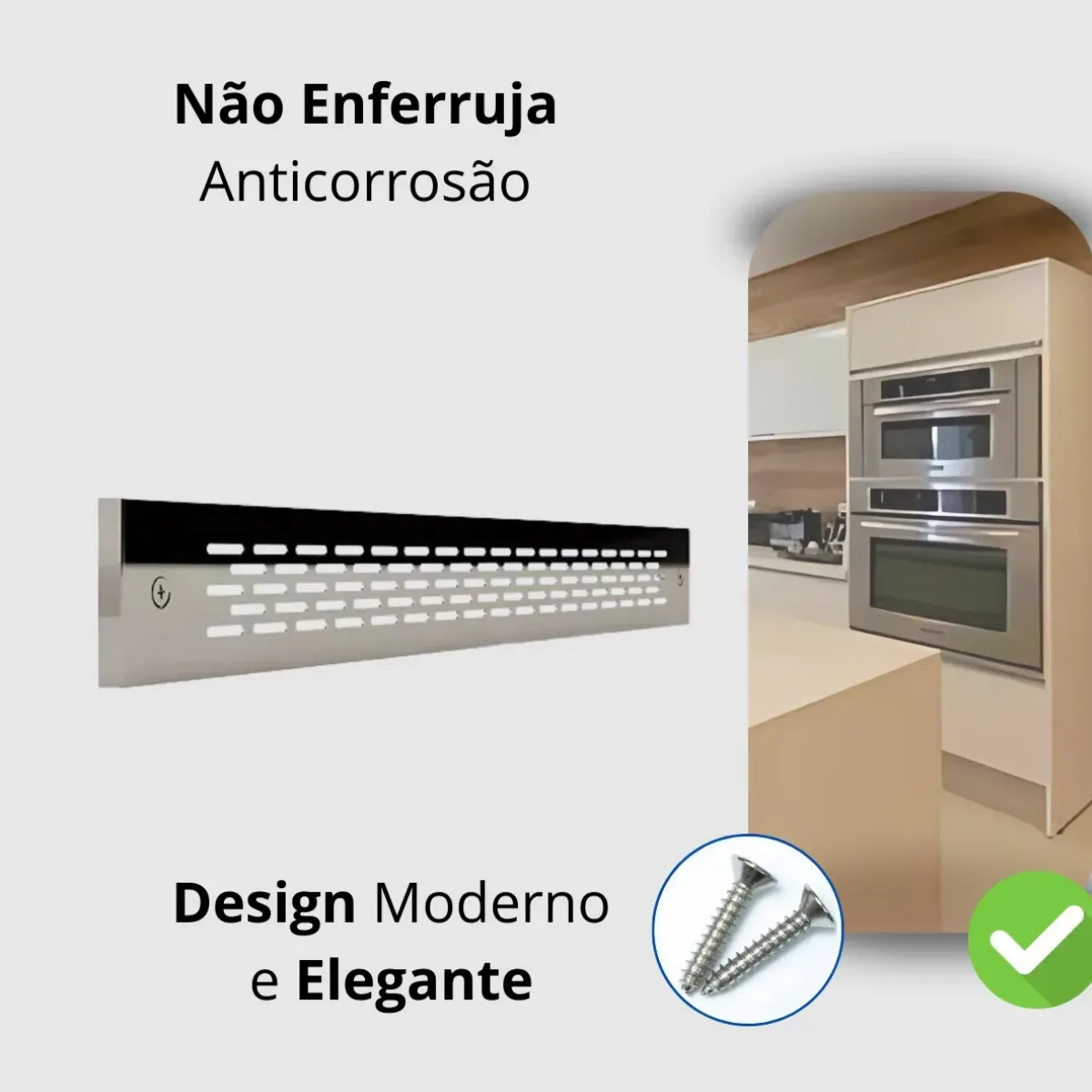 Grade De Ventilação Para Forno E Micro-ondas De Embutir Inox 6