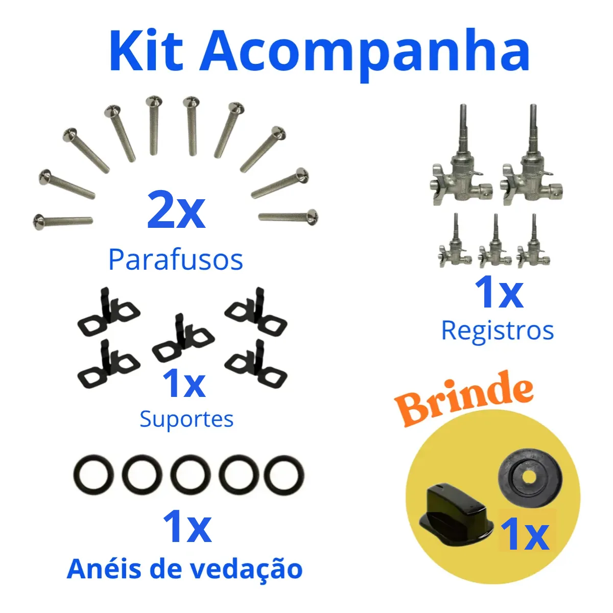 Kit Registro Para Fogão Engate Rápido 2