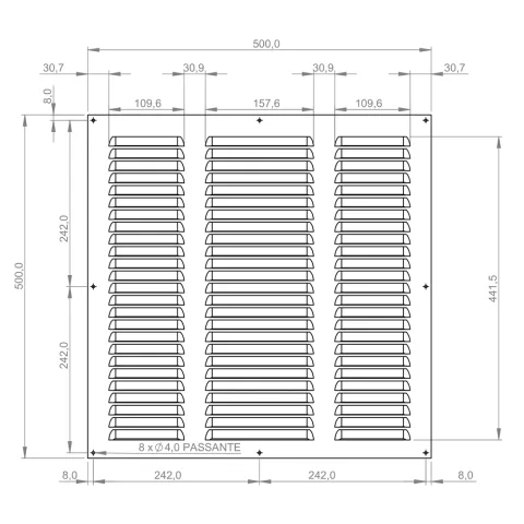 Grade De Ventilação ITC 50x50 cm 2