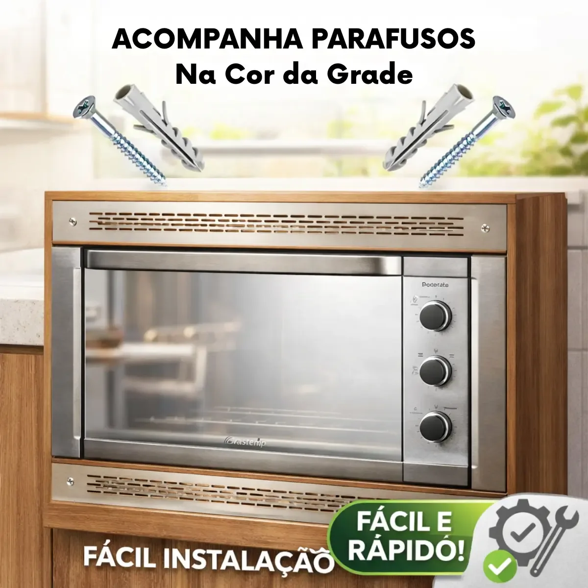 Grade De Ventilação Para Forno E Micro-ondas De Embutir Inox 5