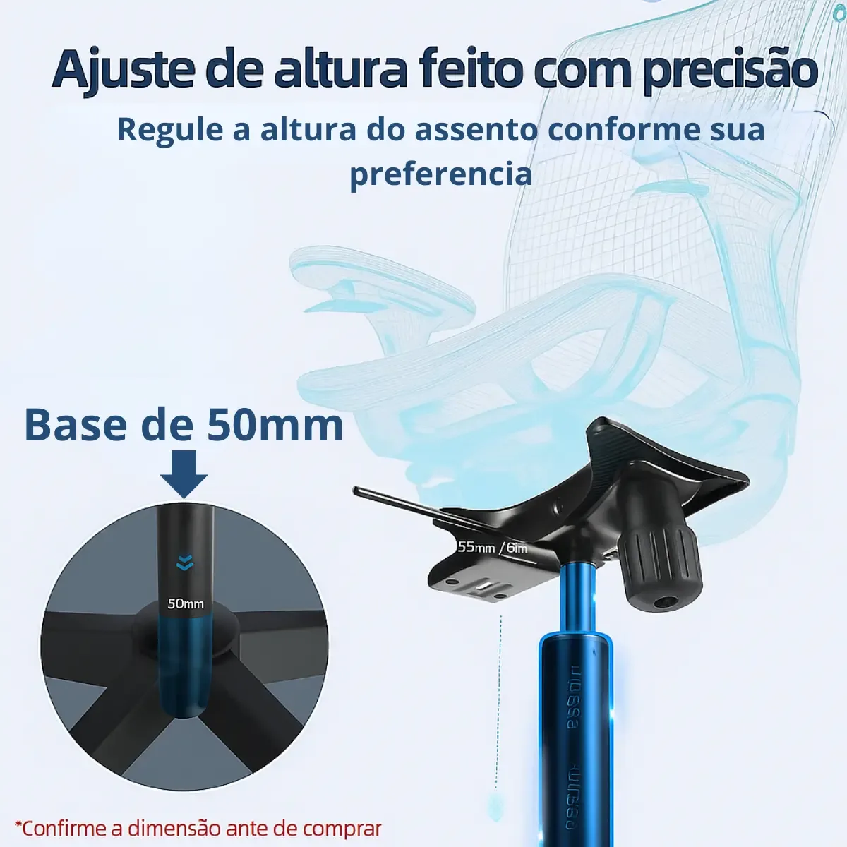 Pistão Gás Coluna Universal Cadeira Reforçada Classe 3 150kg 5