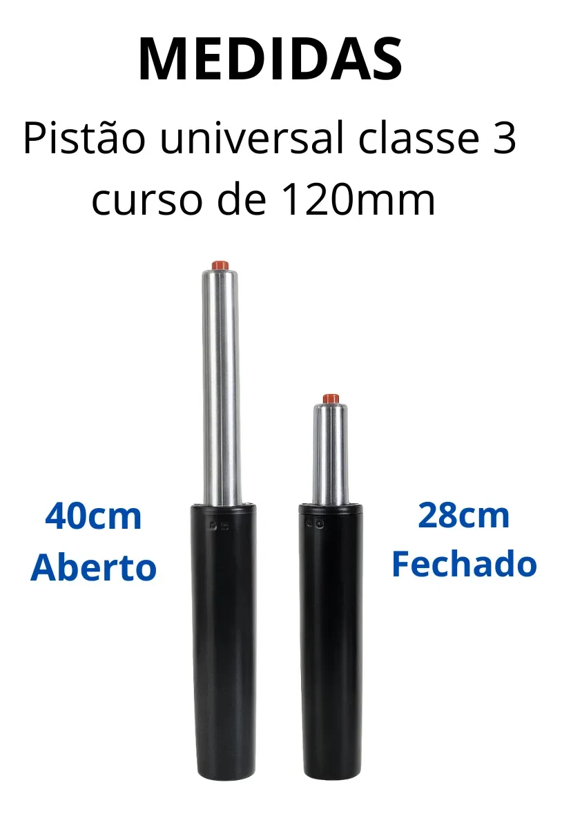 Pistão Gás Coluna Universal Cadeira Reforçada Classe 3 150kg 6