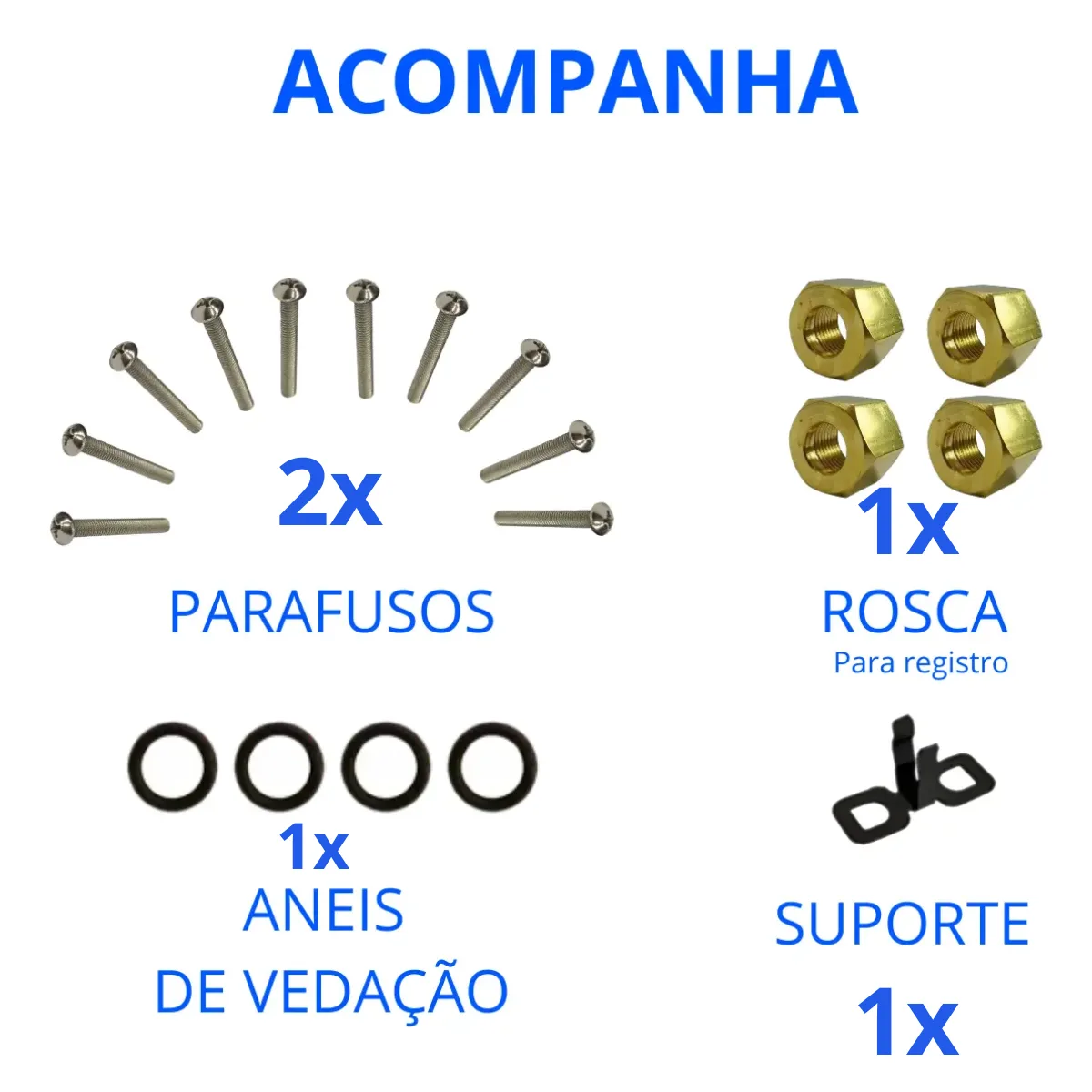 Kit Registro Para Fogão Cooktop Com Rosca 2