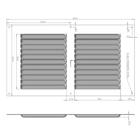 Grade De Ventilação ITC 45x25 cm 2