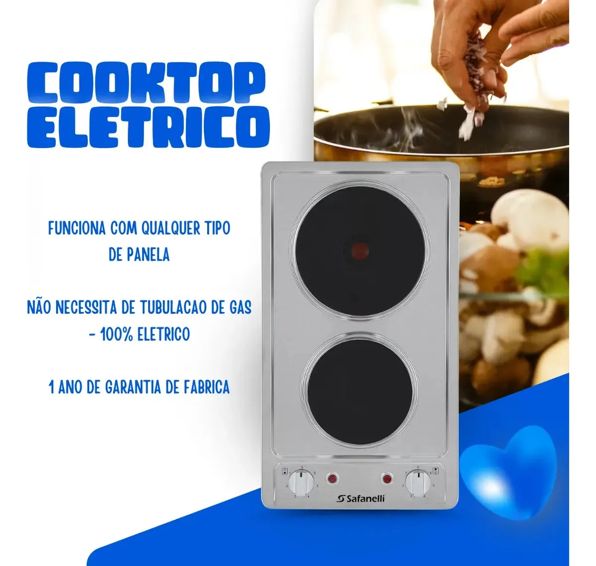 Cooktop Elétrico 2 Bocas 220v Fogão Embutir 3