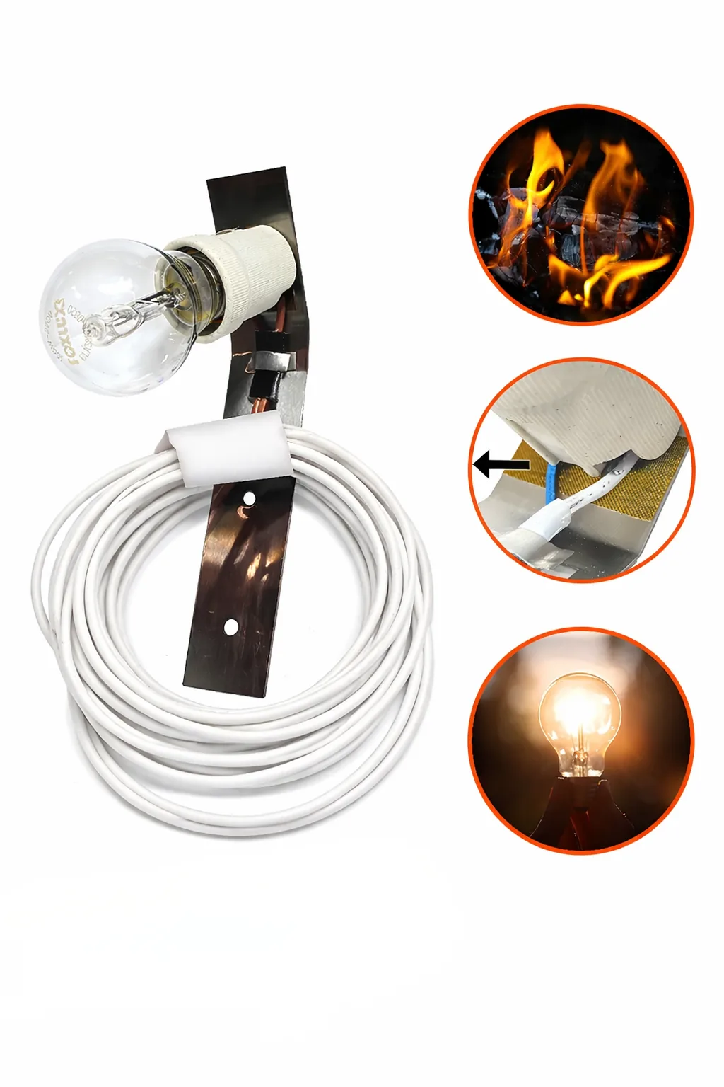 Kit Lâmpada Para Churrasqueira Anti-Chamas 150watts 4