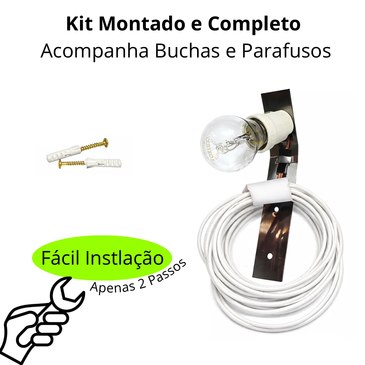 Kit Lâmpada Para Churrasqueira Anti-Chamas 150watts 6