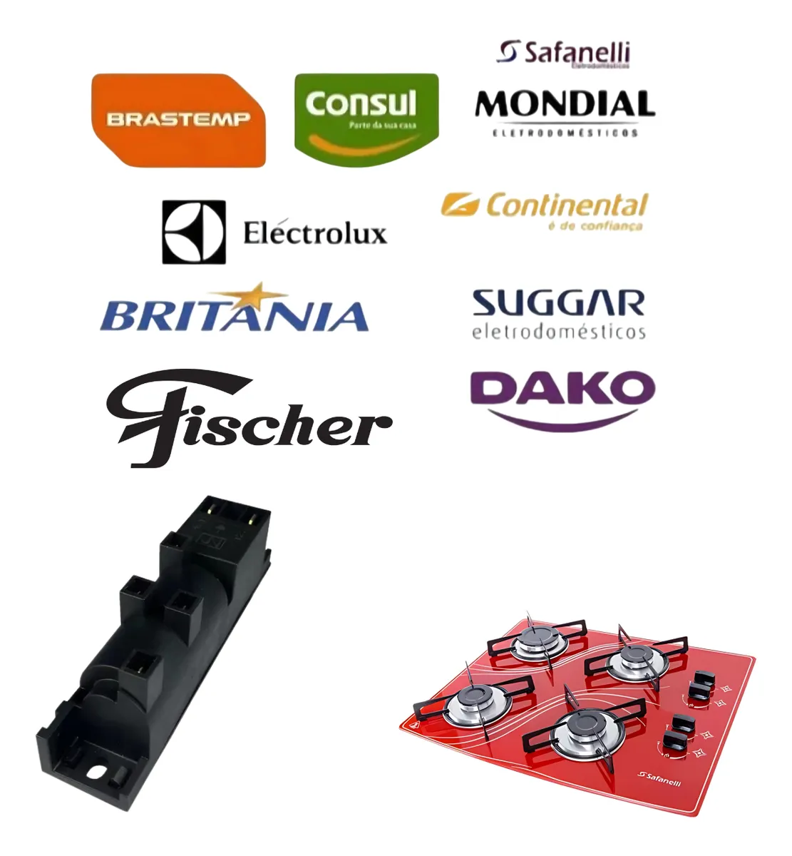 Usina Centelhador Para Fogão Cooktop 4 Bocas